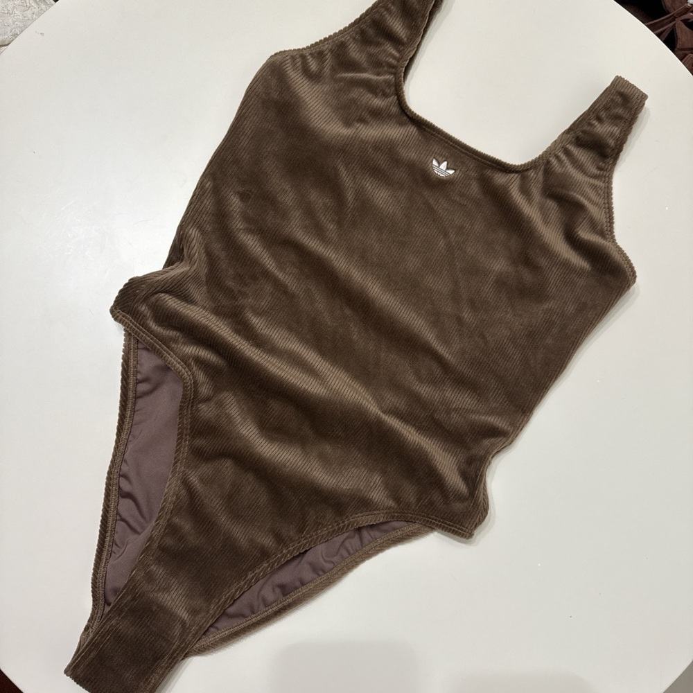 Adidas Essentials swimwear Brown Corduroy‎ Bodysuit
